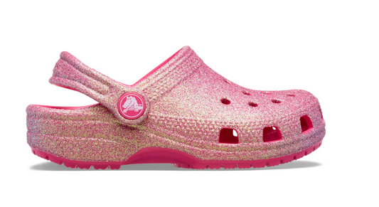 Kids’ Classic Iridescent Glitter Clog [pink]