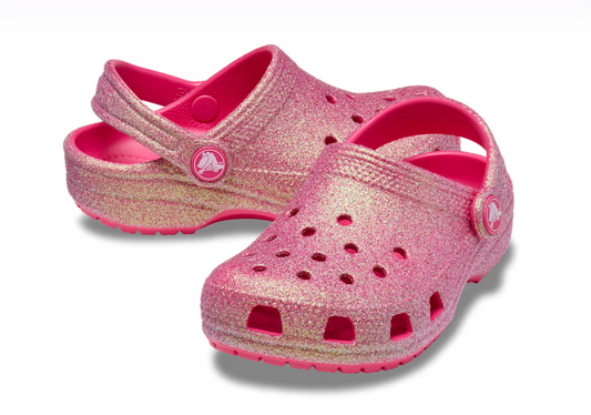 Kids’ Classic Iridescent Glitter Clog [pink]