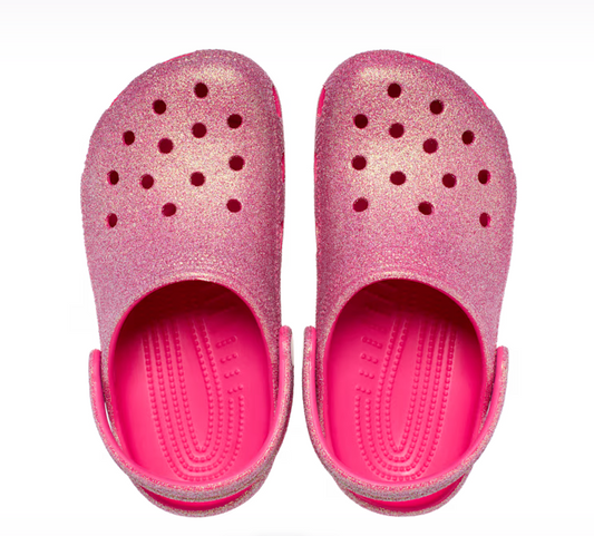 Kids’ Classic Iridescent Glitter Clog [pink]