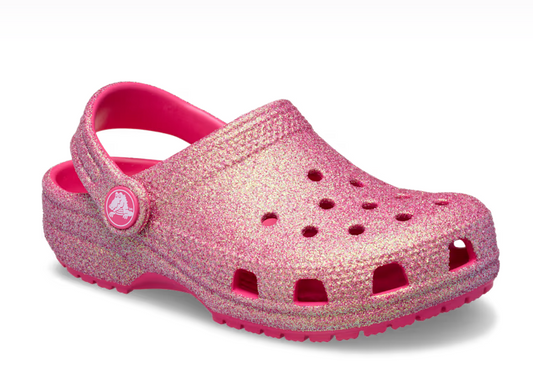 Kids’ Classic Iridescent Glitter Clog [pink]